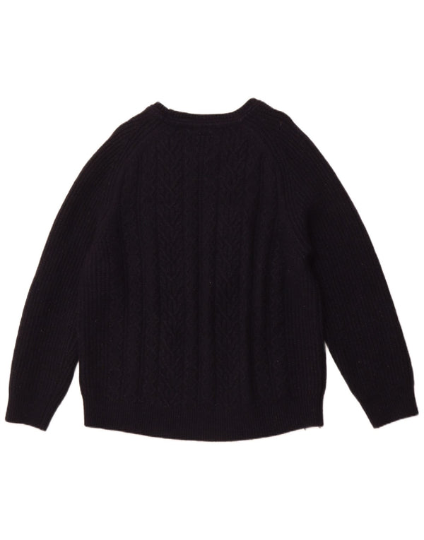 Fat Face Womens Crew Neck Jumper Sweater UK 22 3XL Navy Blue Wool