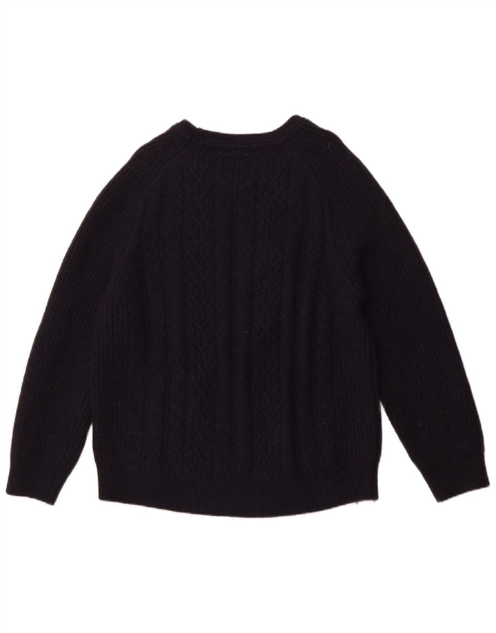 Fat Face Womens Crew Neck Jumper Sweater UK 22 3XL Navy Blue Wool