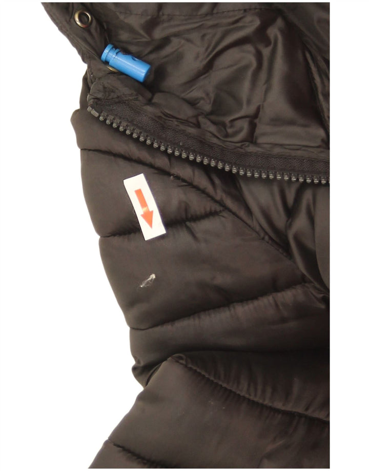 Invicta Womens Hooded Padded Jacket UK 16 Large Black Polyamide