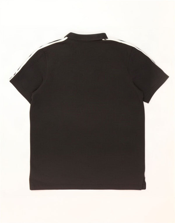 Adidas Mens Polo Shirt Large Black Cotton