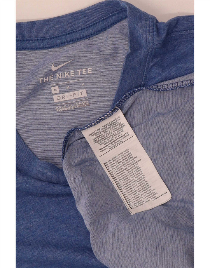 Nike Mens Dri Fit T-Shirt Top Medium Blue Flecked Cotton