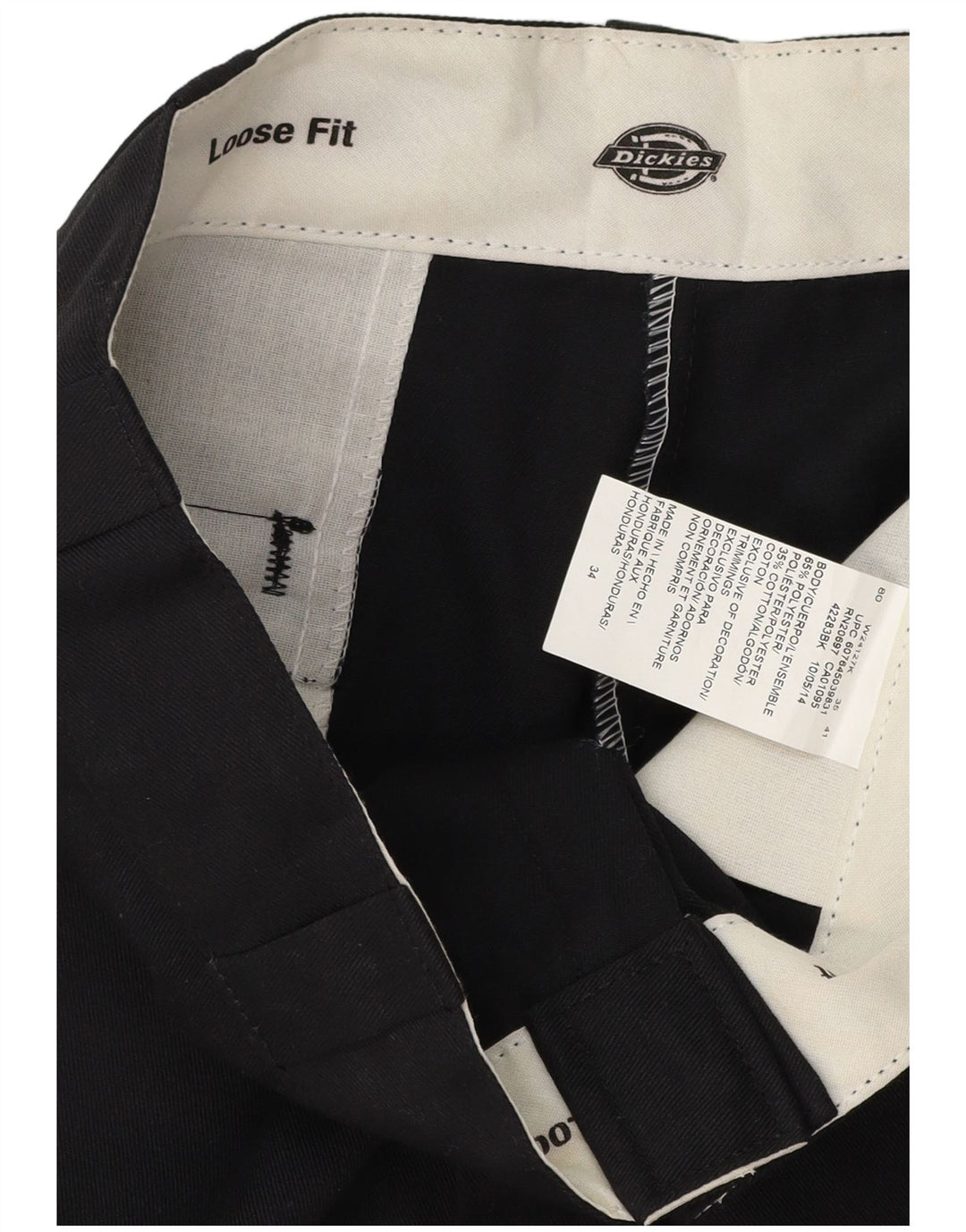 Dickies Mens Loose Fit Cargo Shorts W34 Large Black Polyester