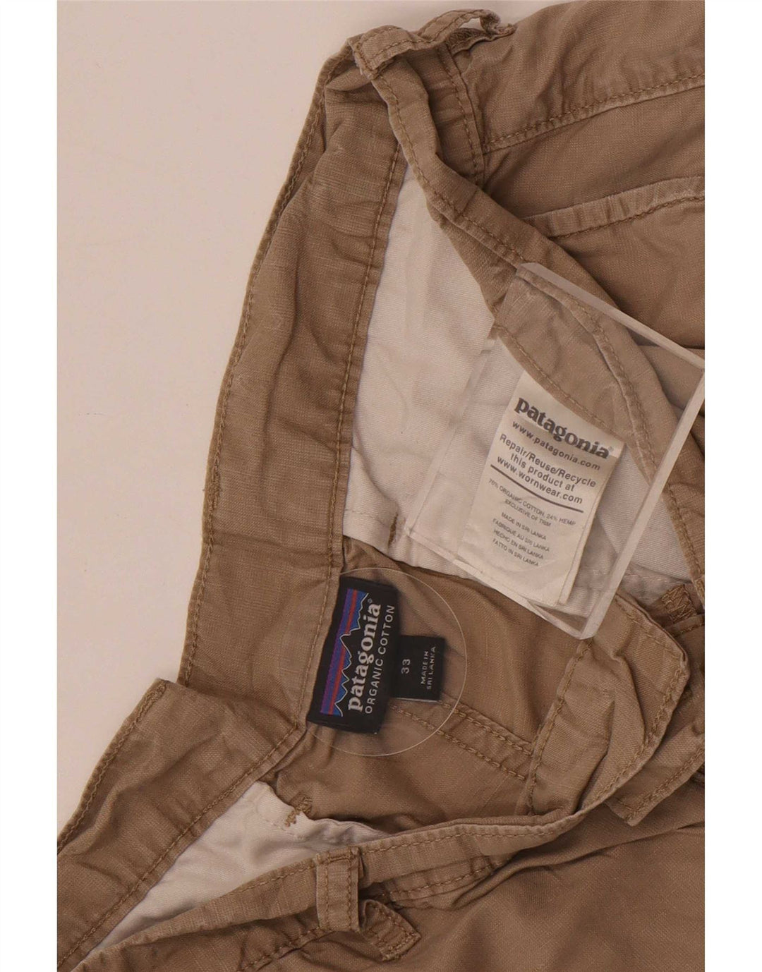 Patagonia Mens Chino Shorts W33 Medium Beige Cotton