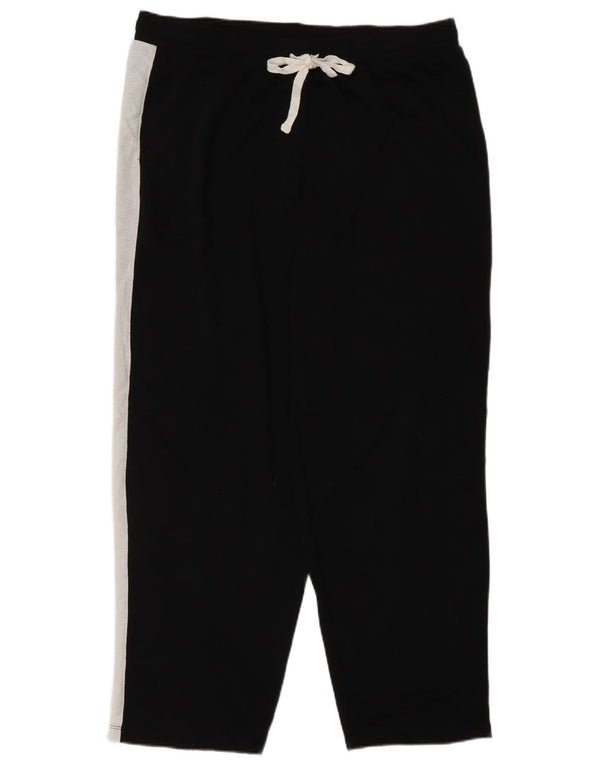 Nautica Womens Tracksuit Trousers UK 14 Large Black Colourblock Polyester