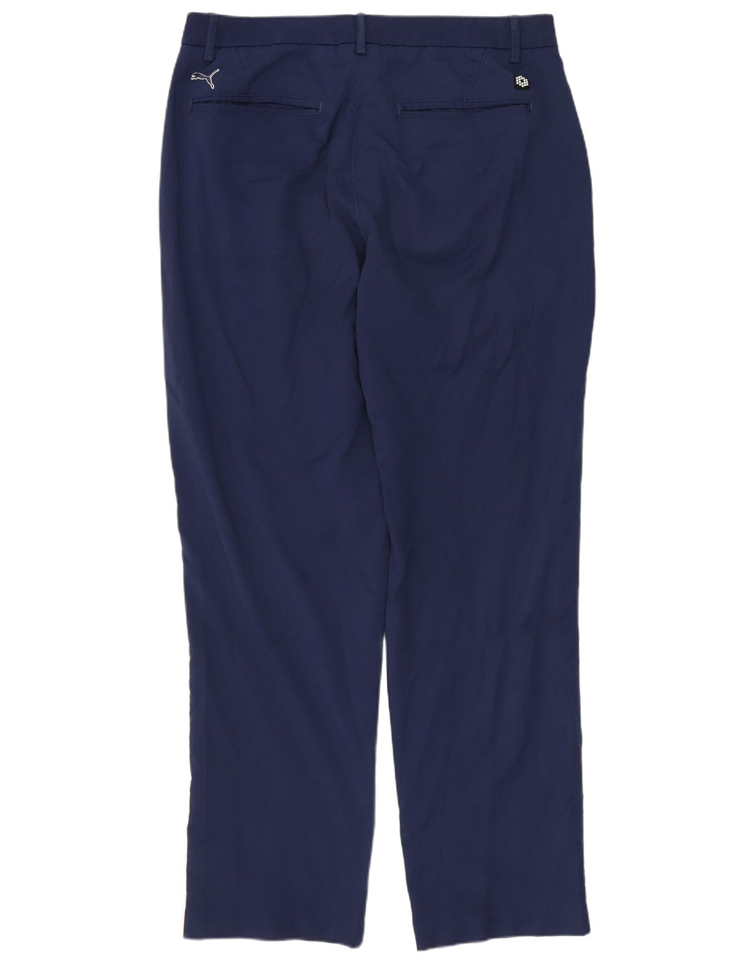 PUMA Mens Slim Chino Trousers W34 L32 Navy Blue Polyester