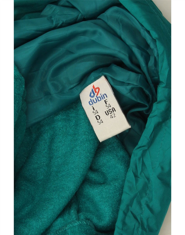 DUBIN Mens Hooded Windbreaker Jacket IT 54 2XL Green Polyester