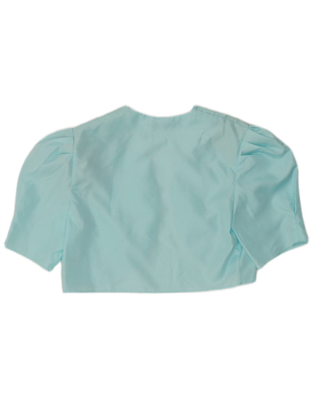 Vintage Womens Bolero Top UK 12 Medium Blue Polyester