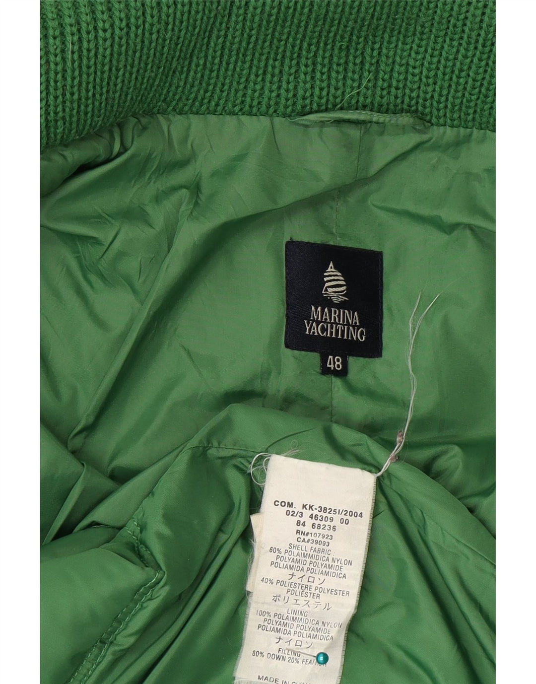 Marina Yachting Womens Padded Jacket IT 48 XL Green Polyamide