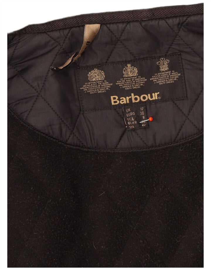Barbour Womens Quilted Utility Jacket UK 12 Medium Black
