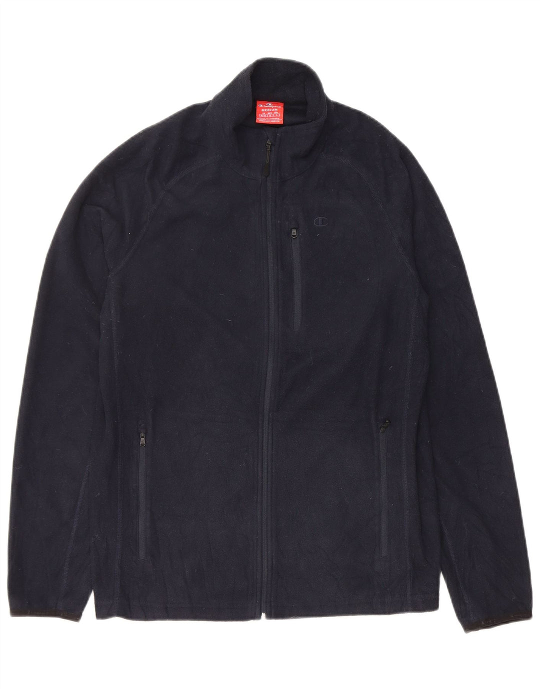 Champion Womens Fleece Jacket UK 14 Medium Navy Blue Polyester