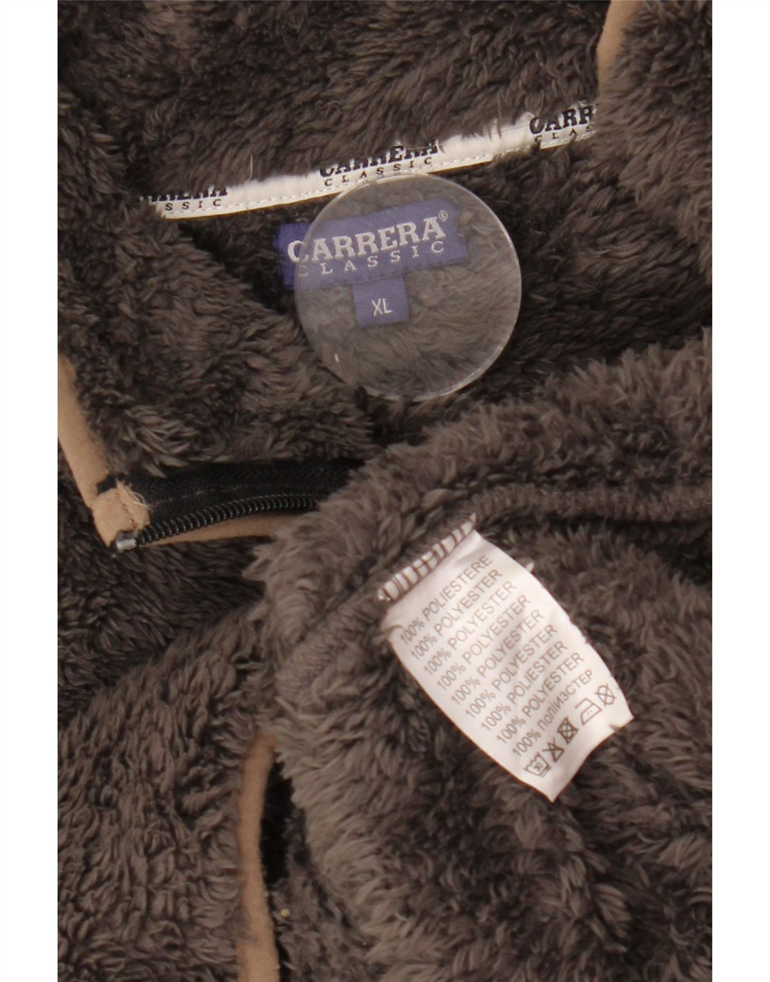 Carrera Womens Loose Fit Fleece Jacket UK 18 XL Brown Polyester