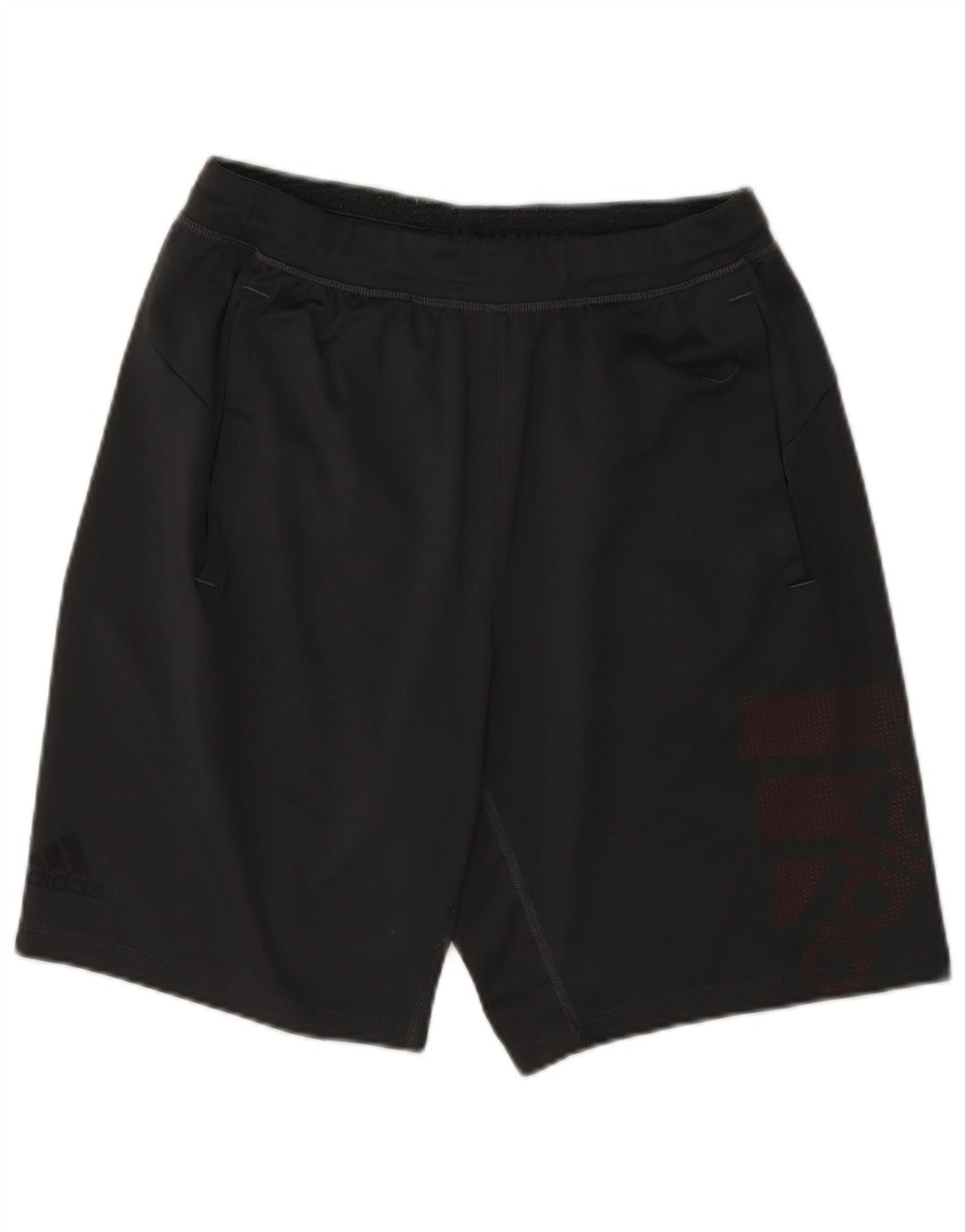 Adidas Mens Graphic Sport Shorts Small Grey Polyester