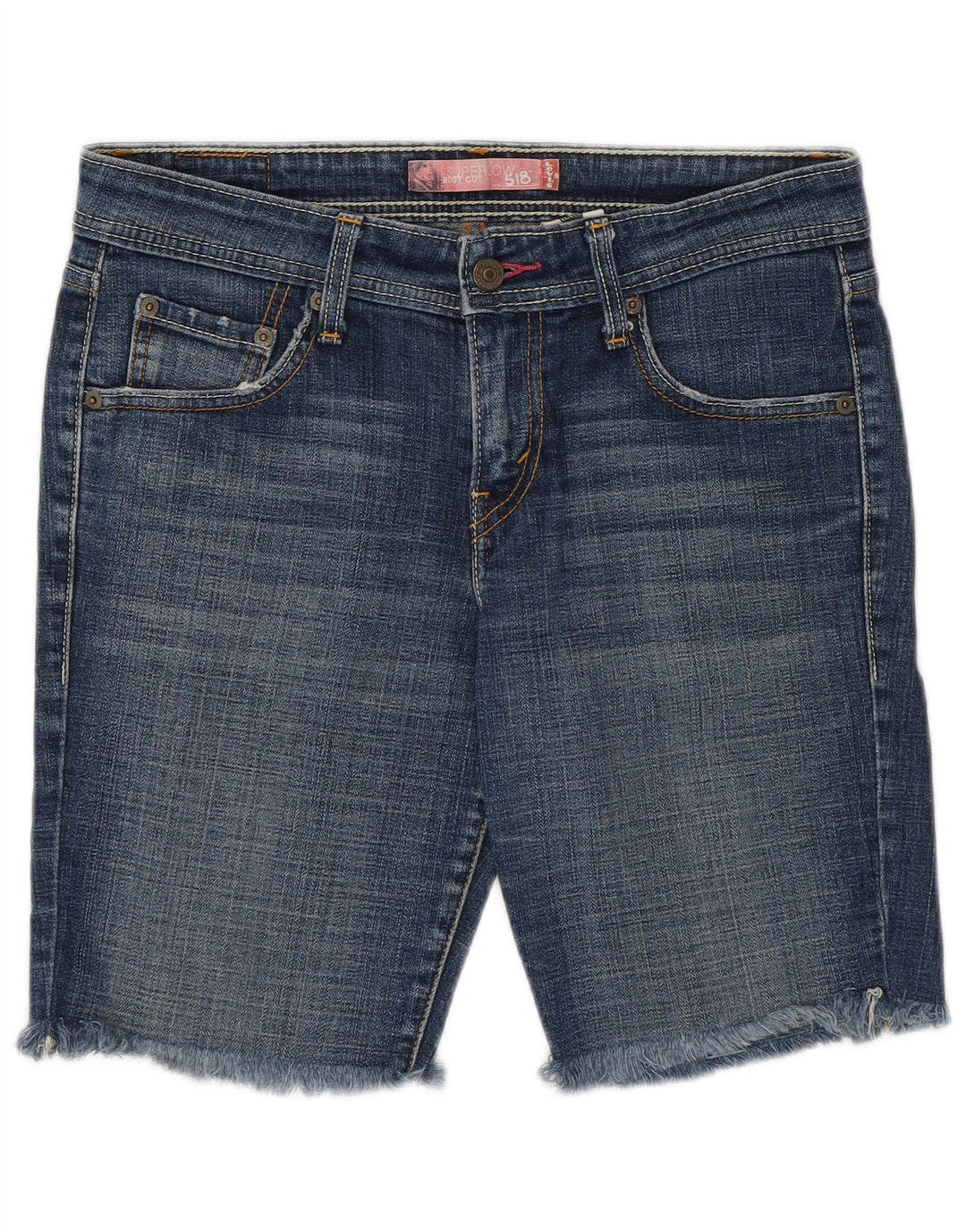Levi's Womens 518 Low Waist Denim Shorts Size 7 Medium W30 Blue Cotton