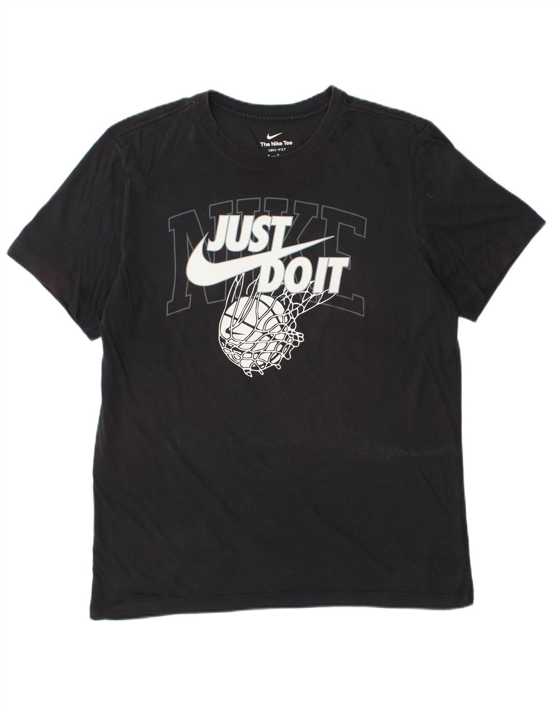 NIKE Mens Dri Fit Graphic T-Shirt Top Medium Black