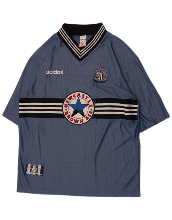 Adidas Mens Newcastle United 1996-1997 Away Shirt XL Blue Polyester Sports