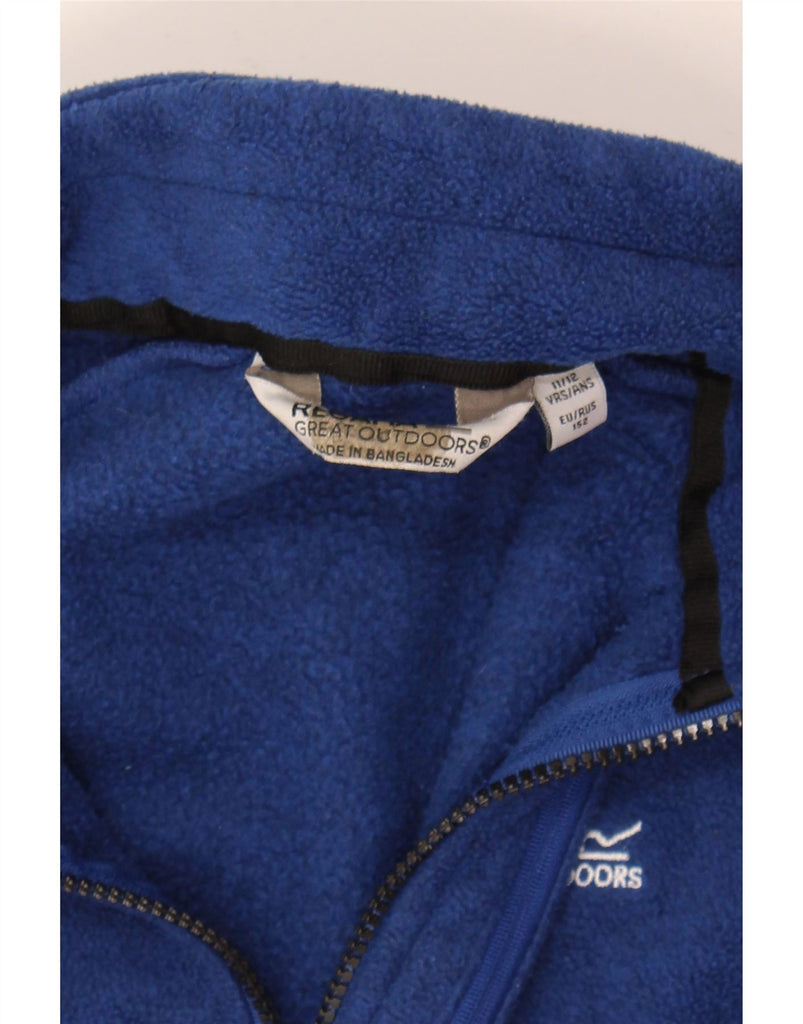 REGATTA Girls Fleece Jacket 11-12 Years Navy Blue Polyester Vintage Regatta and Second-Hand Regatta from Messina Hembry 