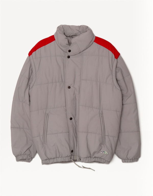 MCROSS Mens Padded Jacket IT 48 Medium Grey Polyamide