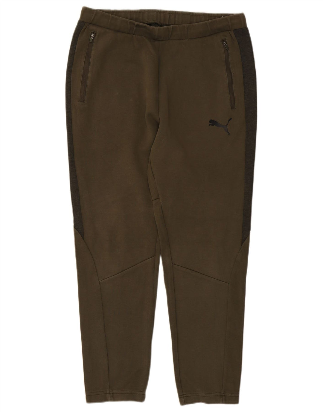 Puma Mens Tracksuit Trousers Large  Khaki Colourblock