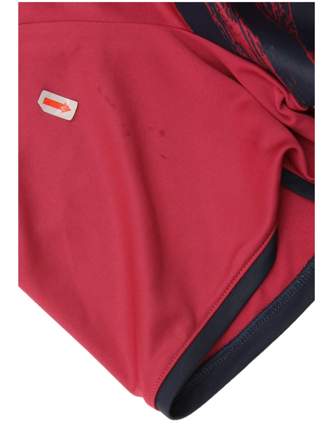 Adidas Mens Primegreen Polo Shirt Large Red Striped Polyester