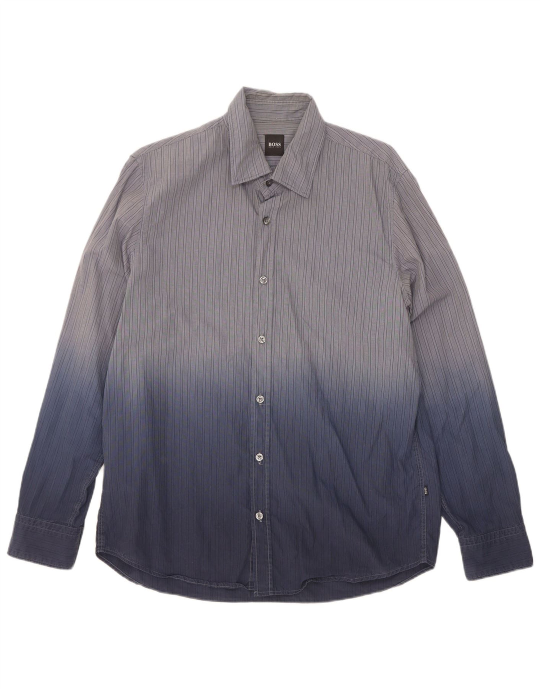 Hugo Boss Mens Shirt Large Blue Tie Dye Cotton