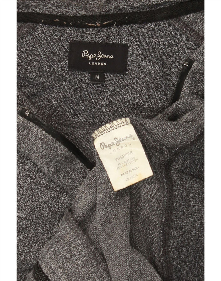 PEPE JEANS Mens Zip Hoodie Sweater Medium Grey Cotton Vintage PEPE Jeans and Second-Hand PEPE Jeans from Messina Hembry 