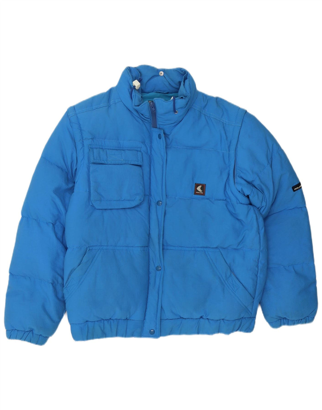 Vintage Womens Padded Jacket IT 46 Large Blue Polyamide