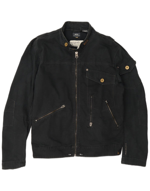 G-Star Mens Graphic Utility Jacket UK 42 XL Navy Blue Cotton