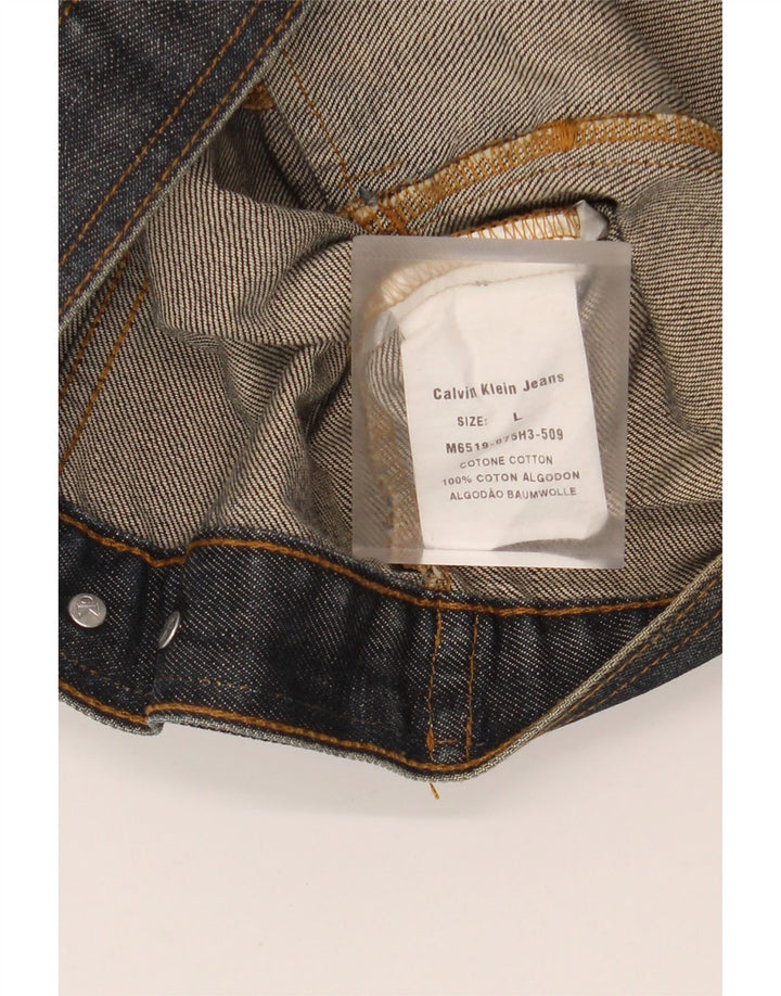 Calvin Klein Womens Denim Jacket UK 16 Large Blue Cotton