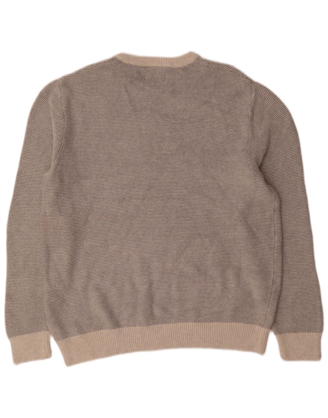 Chaps Mens Crew Neck Jumper Sweater Large Grey Cotton