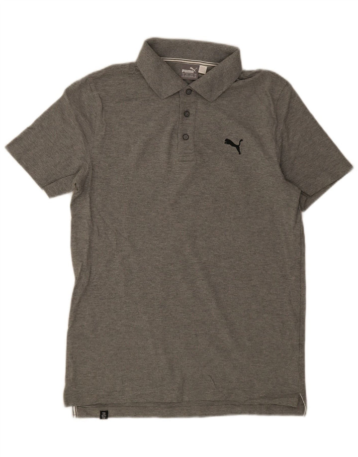 Puma Mens Polo Shirt Medium Grey Cotton