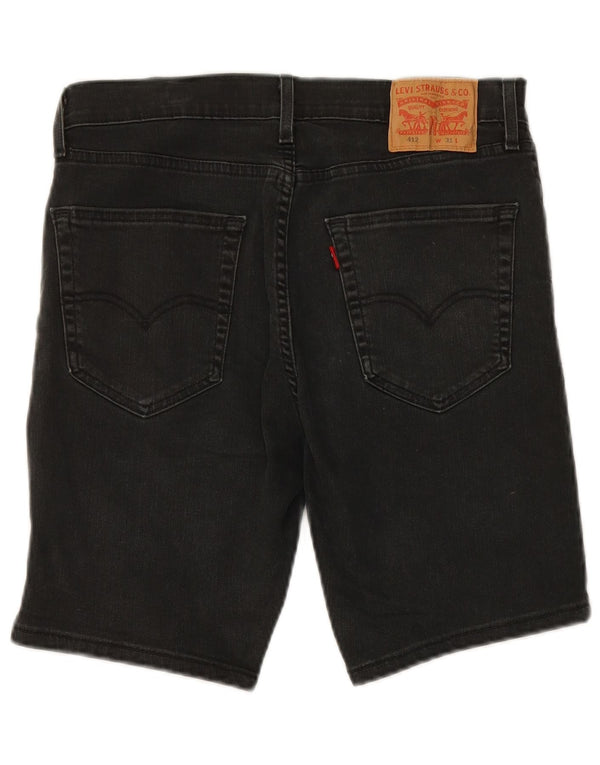 LEVI'S Mens 412 Denim Shorts W31 Medium Black Cotton