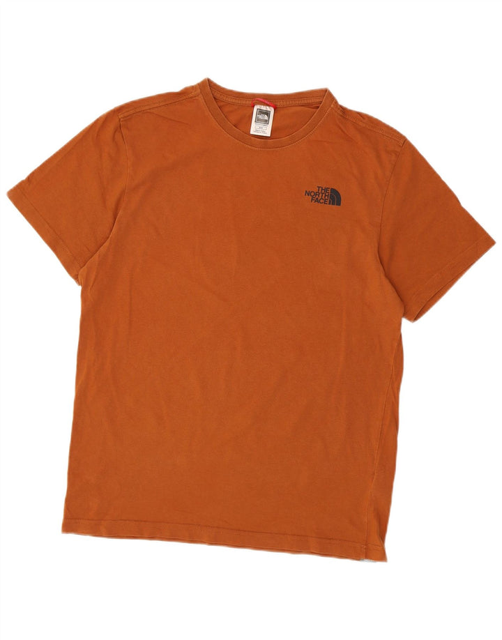 The North Face Mens Graphic T-Shirt Top Medium Orange Cotton