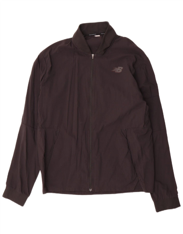 NEW BALANCE Mens Tracksuit Top Jacket Medium Black