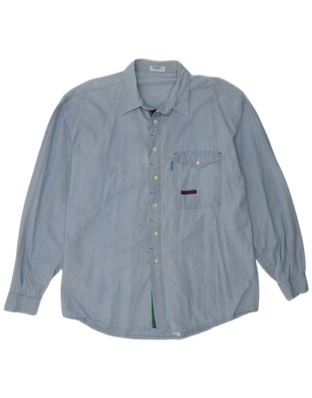 Carrera Mens Shirt XL Blue Cotton