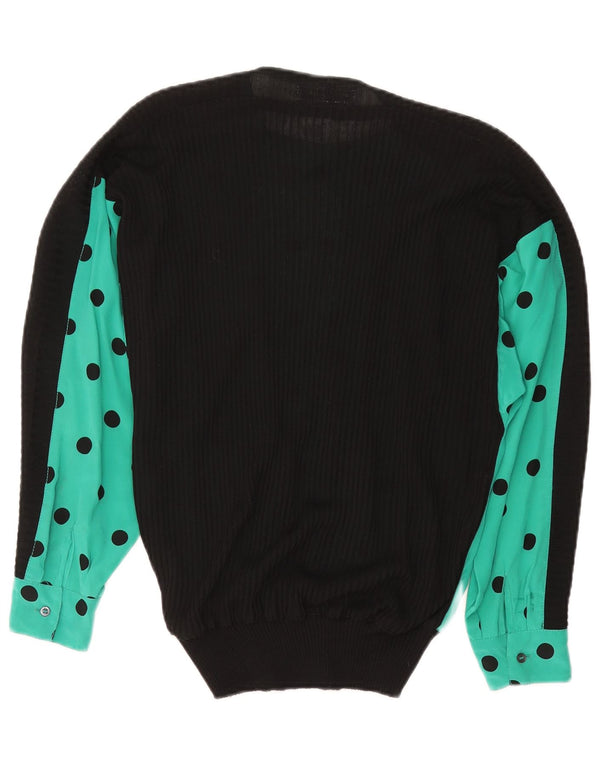 Loretta Di Lorenzo Womens Blouse Top UK 16 Large Green Polka Dot