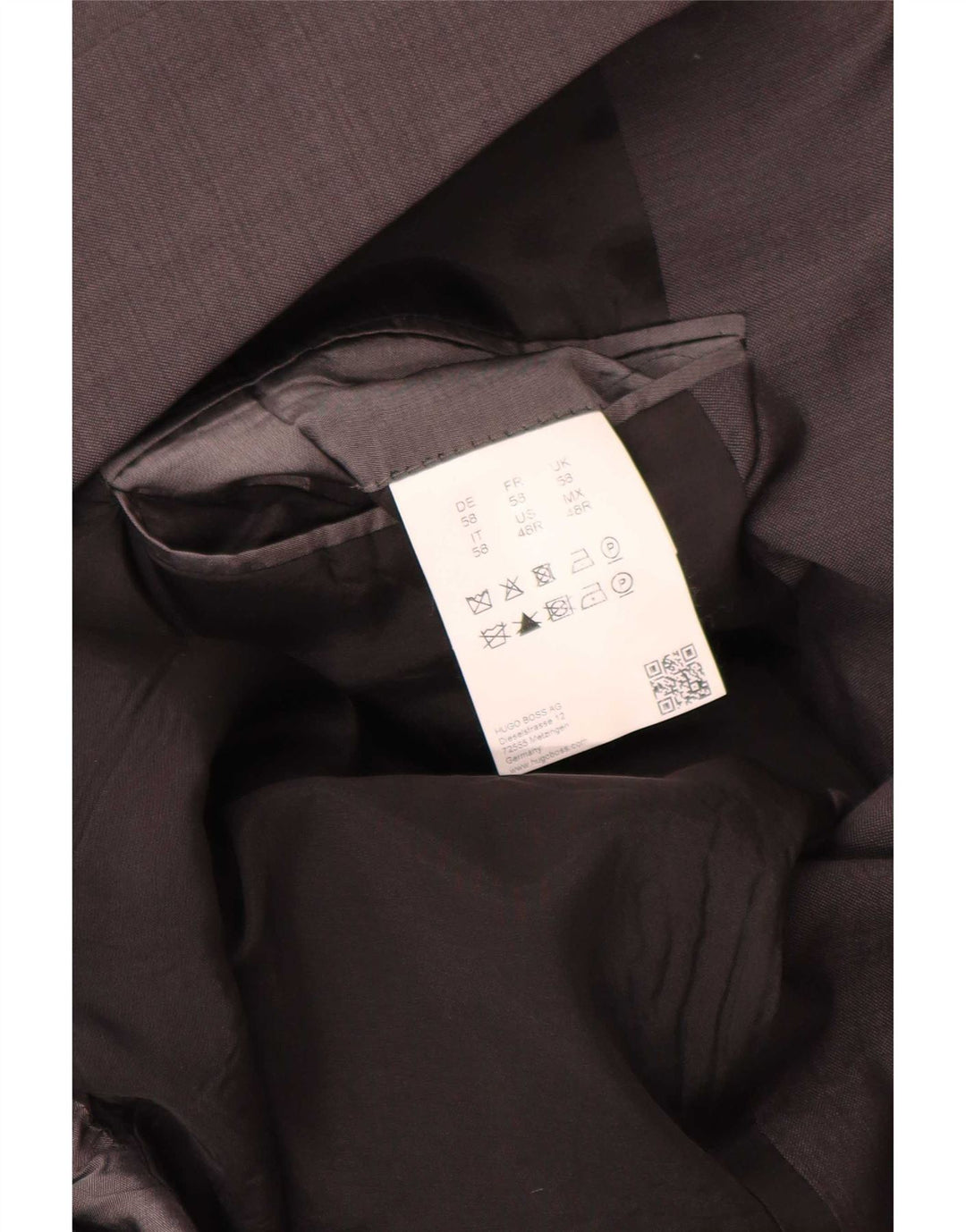 Hugo Boss Mens 2 Button Blazer Jacket EU 58 4XL Grey Virgin Wool Classic