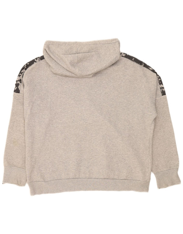 Puma Womens Graphic Oversized Hoodie Jumper UK 16 Large Grey Camouflage