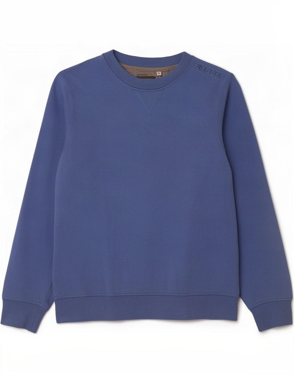 Diadora Boys Sweatshirt Jumper 11-12 Years XL Blue Cotton