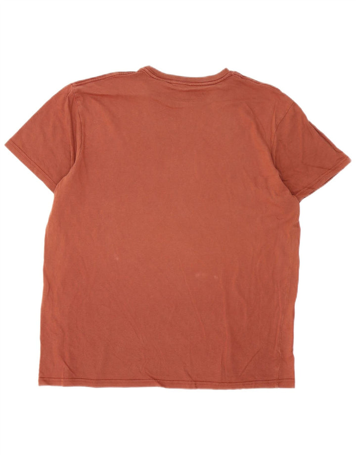 Volcom Mens Graphic T-Shirt Top Large Brown Cotton