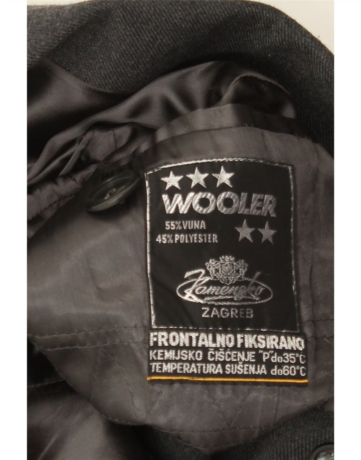 Vintage Womens Overcoat UK 10 Small Grey Wool