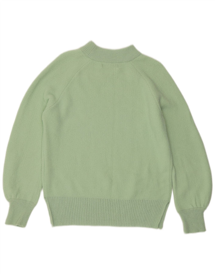 Marks & Spencer Womens Turtle Neck Jumper Sweater UK 10 Small Green