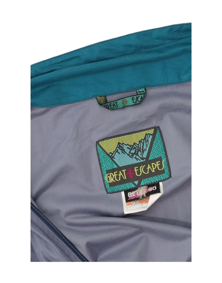 GREAT ESCAPES Mens Tracksuit Top Jacket XL Blue Colourblock Vintage Great Escapes and Second-Hand Great Escapes from Messina Hembry 