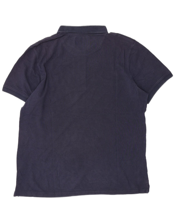 Lyle & Scott Mens Polo Shirt XL Navy Blue Cotton