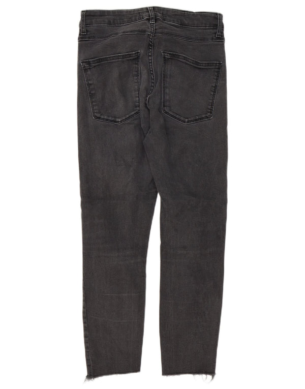 Zara Womens Skinny Cropped Jeans EU 38 Small W28 L24 Grey Cotton