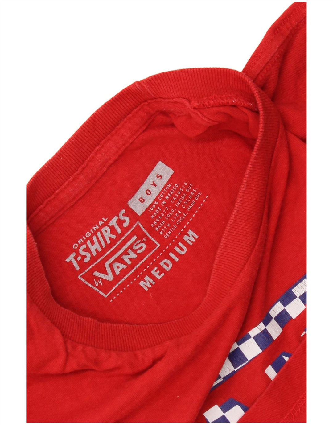 Vans Boys Graphic T-Shirt Top 10-11 Years Medium Red Cotton