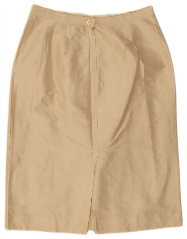 Blunauta Womens Straight Skirt IT 44 Medium W28 Beige Acetate