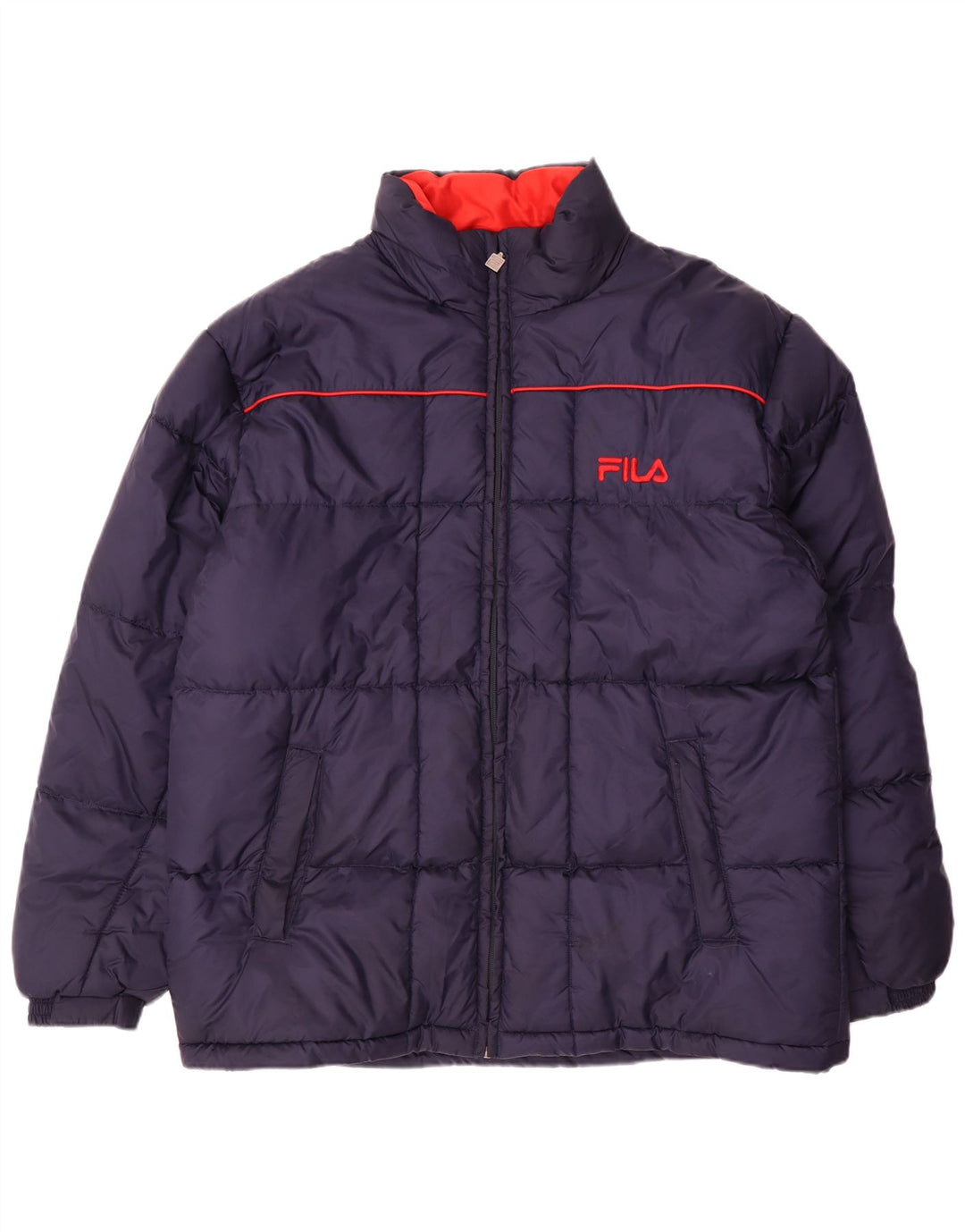 Fila Mens Padded Jacket UK 42 XL Navy Blue Polyamide