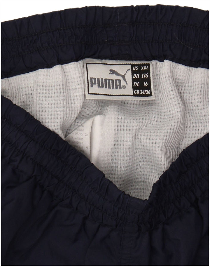 PUMA Boys Tracksuit Trousers Joggers 15-16 Years  Navy Blue Nylon