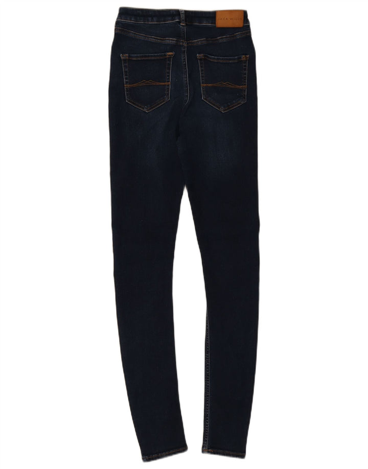 JACK WILLS Womens Skinny Jeans W26 L29 Navy Blue Polyester