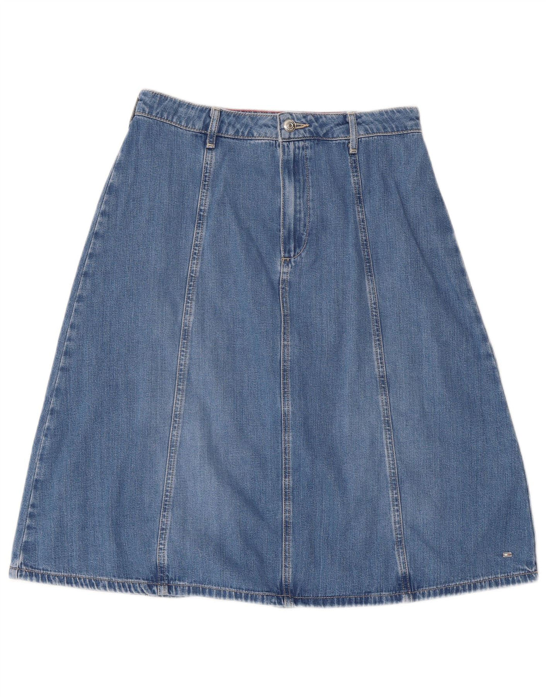 TOMMY HILFIGER Womens Denim Skirt UK 8 Small W28  Blue Cotton